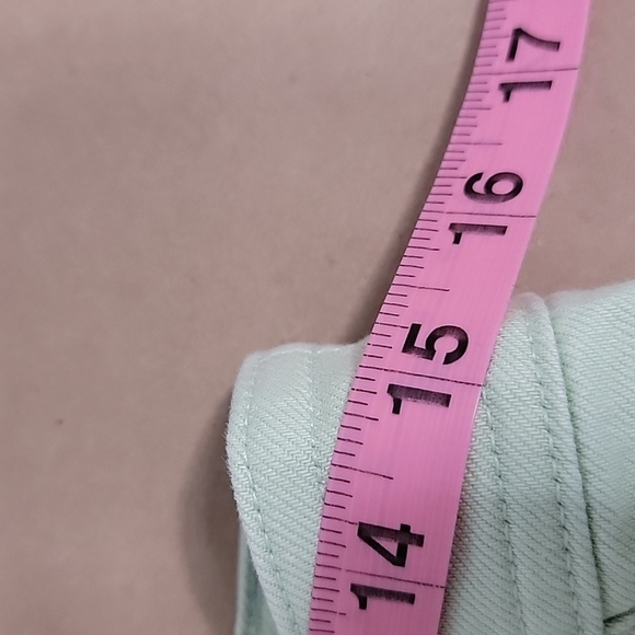 A New Day Size 10 Pistachio Green Straight Crop Denim Pants, Stretch - Picture 3 of 12